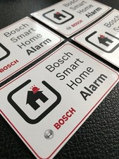 4x BOSCH SMART HOME ALARM | ALARMANLAGE | WARN HINWEIS AUFKLEBER STICKER SCHILD
