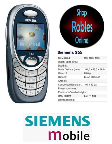 Siemens s55 blau - siemens, (ohne
