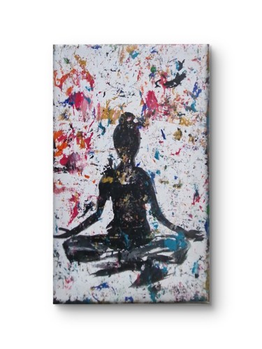 Meditation yoga figur splatter - yoga,