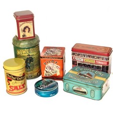 Alte Blechdosen Metalldosen Dosen Konvolut international Sammler selten