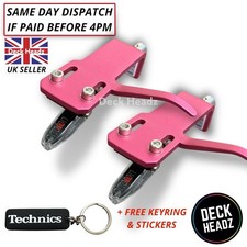 2 x Pink Headshell mit Ortofon OM 5E Tonabnehmer & Stylus + GRATIS GESCHENKE