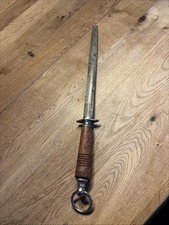 F. Dick Wetzstahl oval 30cm Holzgriff Vintage Schleifer Schärfer