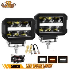 2x LED Fernscheinwerfer mit Positionslicht 12V 24V für LKW PKW Busse Traktor E9
