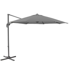 SVITA Ampelschirm 3m Sonnenschirm Gartenschirm Dreh-Schwenk-Schirm Garten Grau