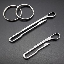 2x Clip Everyday Carry Tool Nanotool Schlüsselbund Edelstahl Schlüsselring EDC