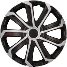 cartrend Radkappen Evo, 14 Zoll, schlagfest, schwarz-silber, 4 Stück, 11244