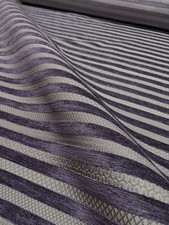 5 Meter lila und silber gemustert Streifen Polsterstoff PORTOFREI