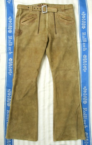 Braune lederhose lang - braune,
