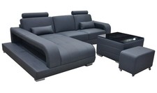 XXL Couch Leder Wohnlandschaft