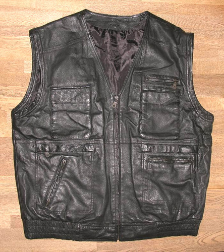 Herren lederweste outdoor - herren-, /