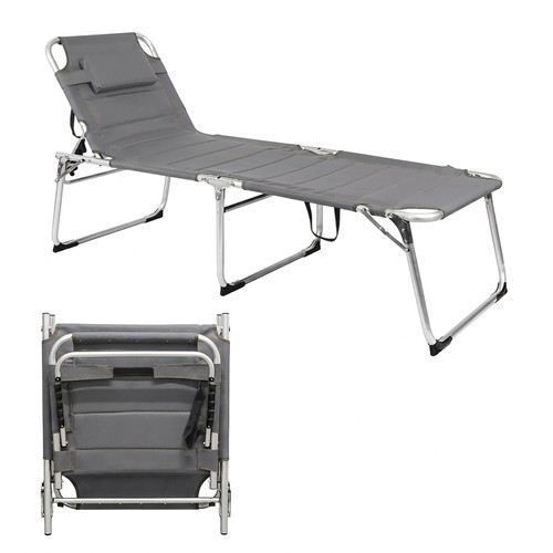 Alu gartenliege xxl grau - alu,