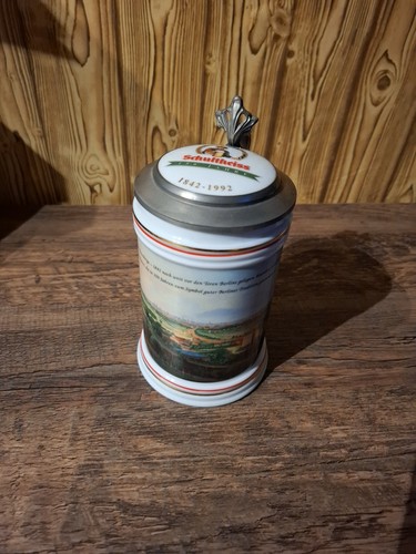 Schultheiss porzellan bierkrug - porzellan,