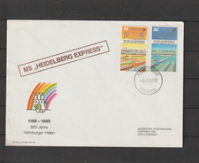 BRD-SB-Brief-800. Jahre Hamburger Hafen-Singapore-MS Heidelberg--1989-TOP