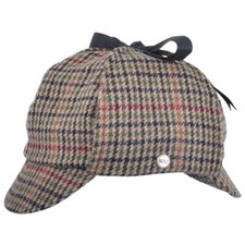 Herren Damen Tweed Deerstalker