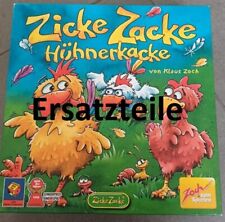 1x Ersatz zur Auswahl Zicke Zacke Hühnerkacke Huhn Feder Plättchen Spielanleitun