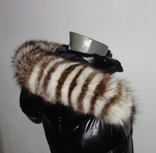 Silberfuchs Pelz Kapuze Kragen