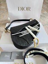 Limited Dior Saddle Bag with black with white "Christian Dior"