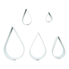 Ausstecher Set 5 Stück Tropfen Plätzchen-Ausstechform Keksausstecher Terrrassen