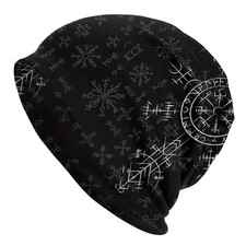 Wikinger Beanie Vegvisir Mütze Viking Valhalla Biker Nordisch Skandinavisch