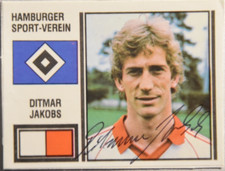 Panini 1981, Ditmar Jakobs, Hamburger SV, signiert