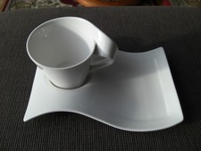 Villeroy & Boch   NEW WAVE  Cafe au lait   0,40l  mit Partyplatte groß 22x17cm