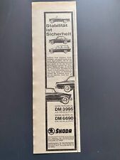 Skoda Felicia Popular Oldtimer Original 1963 Vintage Advert Werbung Reklame