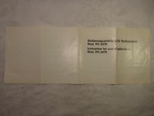 alte Bedienungsanleitung