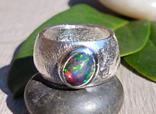 Unisex Ring 925 Silber Ring blauer Opal  Galaxy RG 56 - Kiodesign