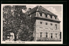 Ansichtskarte Guntersblum am Rhein, vor dem alten Schloss 