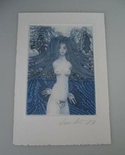 Wolfgang Hutter ( 1928 - ) orig. Farbradierung handsigniert  