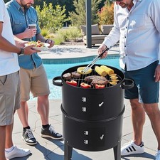 Räuchergrill Räuchertonne Räucherofen Barbecue Grill Holzkohlegrill Grilltonne