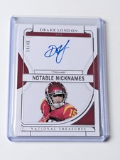 Panini National Treasures 2022 Drake London USC Falcons Rookie RC Auto/99 NFL