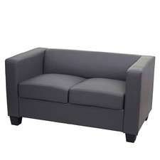 2er Sofa Loungesofa Couch Lille Kunstleder Leder Mikrofaser Textil