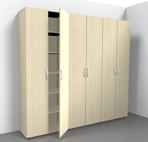Büroschrankwand montiert - , 3x