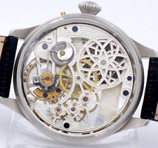 Superb Skeleton antike Präzision Kaliber swiss Mariage ARMBANDUHR 1900