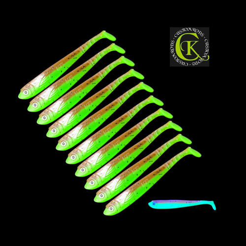 10x10cm gummifisch shad - gummifisch,