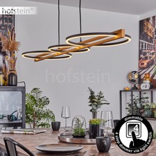 LED Ess Wohn Schlaf Zimmer Beleuchtung Holz dimmbare Hänge Lampe Pendel Leuchte