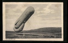 Fesselballon mit Korb und