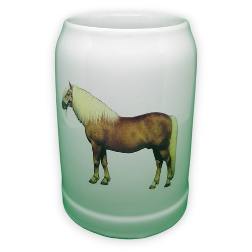 Bierkrug humpen pferd aufdruck - bierkrug,