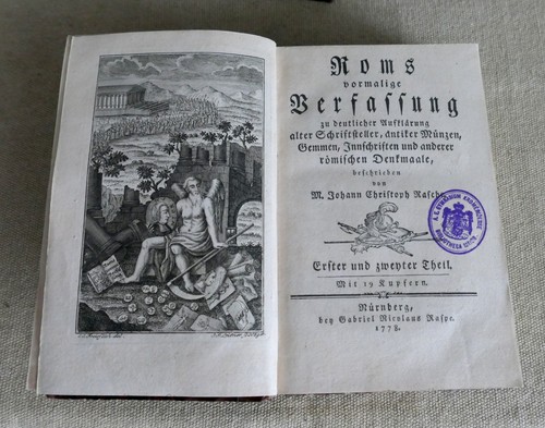 1778 antikes buch rom antike - buch,