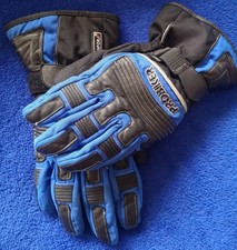 Motorrad Handschuhe Hipora blau/schwarz gefüttert S Klettverschluß Polyester