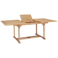 Garten-Ausziehtisch 150-200x100x75 cm Massivholz Teak