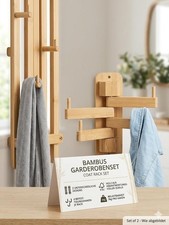 Bambus garderoben set 2er - garderoben,