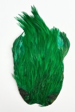 Grade A Fly Binde Indian Cock Cape Farbe gefärbt dunkel oliv (7")