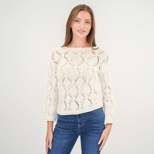 Damen elfenbein häkel - m&s,