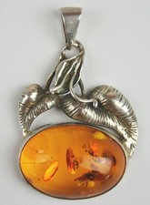 Bernstein Anhänger 925 Silber