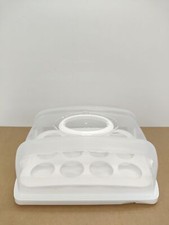 Relaxdays Kuchenbox, rechteckig, mit Deckel, Kuchen & Muffins, -defekt