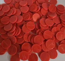 200 Einkaufswagenchips, Wertmarken, Pfandmarken, rot