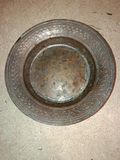 Antikes  Kupfer Tablett Teller Osmanisch Orient Detailreich Verzierung 