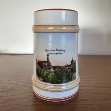 Alter Porzellan Bierkrug Gruss